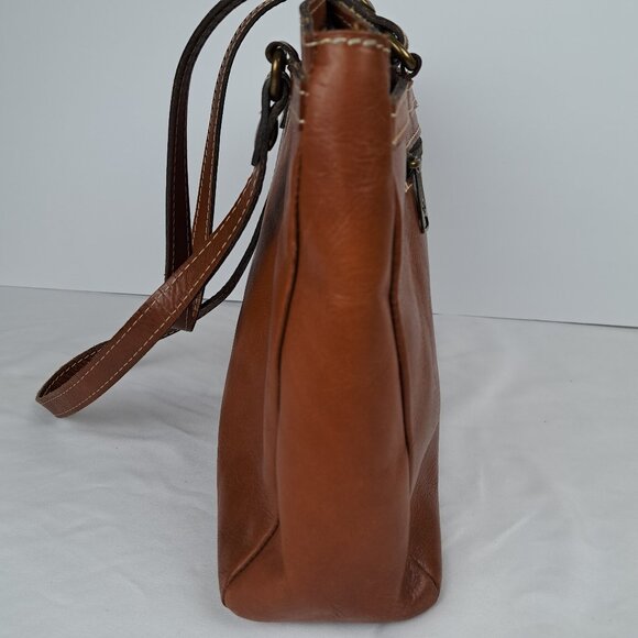 Patricia Nash Poppy Tote Shoulder Bag Brown Leather - Picture 3 of 16